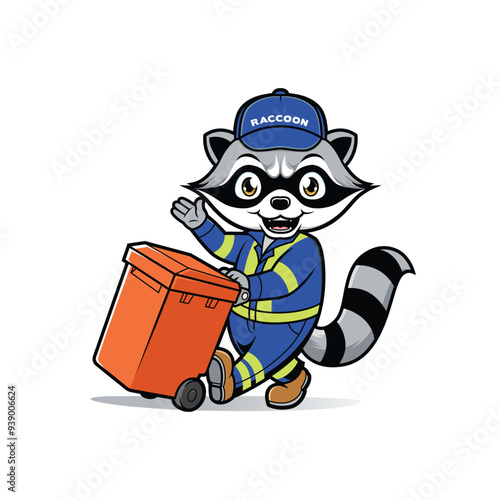 Raccoon junk removal cartoon