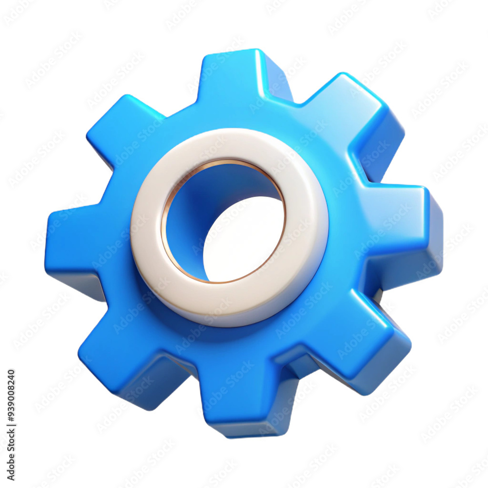 Gear Icon 3d cartoon style illustration Gear Icon 3d cartoon style illustration