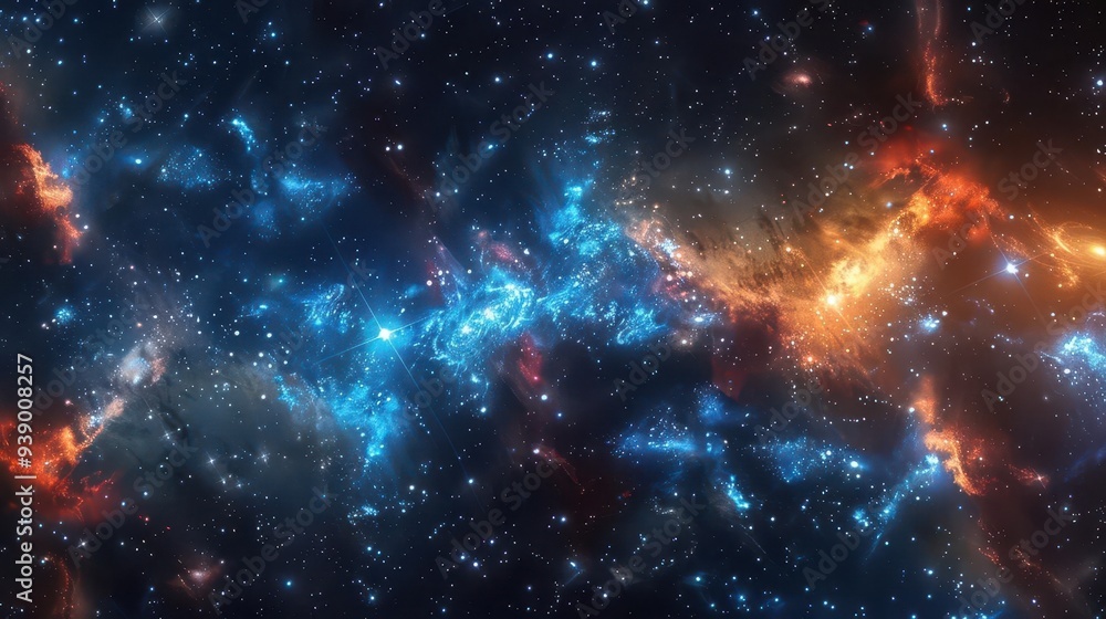 Cosmic dance of stars in a galaxy, Fantasy, Dark, Digital, Highlighting astronomical beauty Cosmic dance of stars in a galaxy, Fantasy, Dark, Digital, Highlighting astronomical beauty