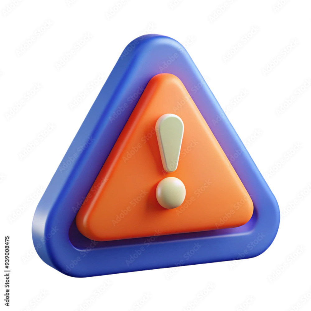 Risk danger Icon 3d cartoon style illustration Risk danger Icon 3d cartoon style illustration