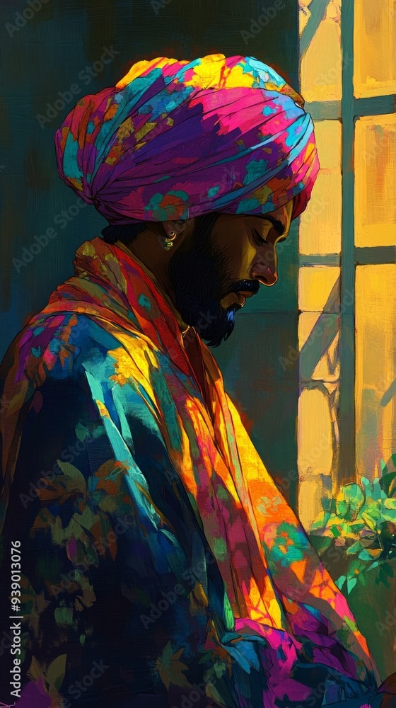 Fototapeta premium Turban Sikh Temple Sikhism Religion Spiritual Symbol