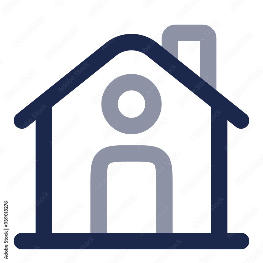 A minimalist house icon vector representing the concept of home. A minimalist house icon vector representing the concept of home.
