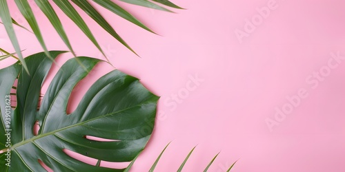 Green Tropical Leaves in Magazine Style Photography, Vibrant Nature and Botanical Aesthetic photo