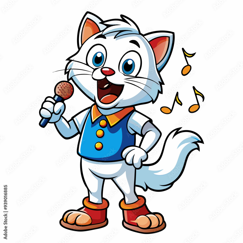 Singing cat art vector illustration Singing cat art vector illustration