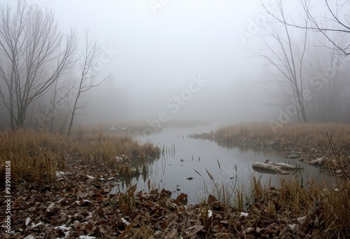 mist on the river