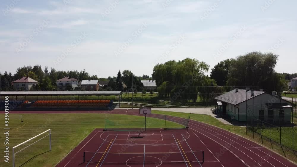 custom made wallpaper toronto digitallocal town stadium and empty basketball court on summer vacation day