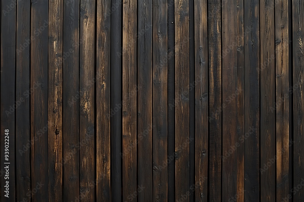 Naklejka premium Dark Weathered Wood Plank Texture Background2
