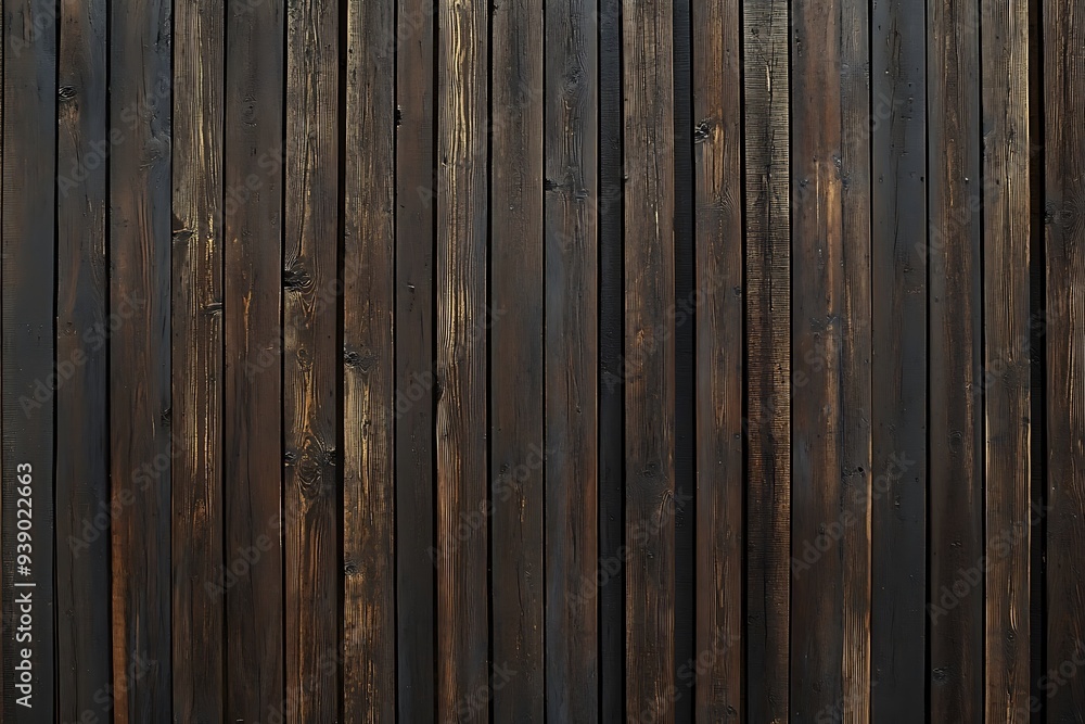 Fototapeta premium Dark Weathered Wooden Panel Background Texture