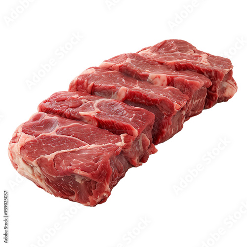 Beef isolated on a transparent background