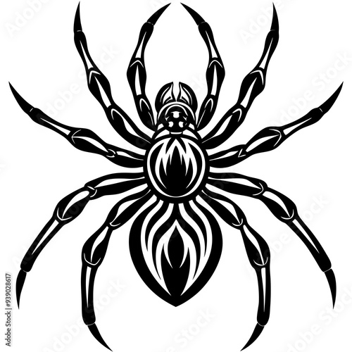 Spider isolated art vector illustration