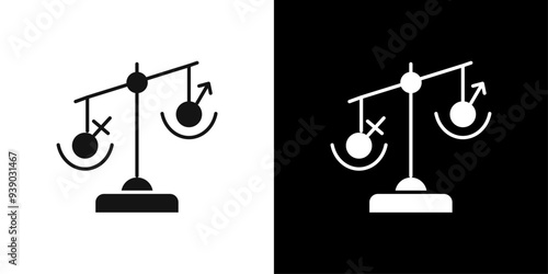 Hormone imbalance icon flat line symbol set.