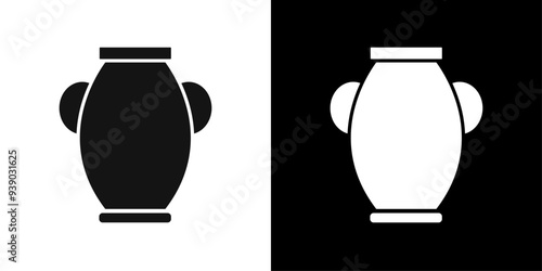 Manna Jar icon flat line symbol set.
