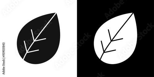 ovate icon flat line symbol set.