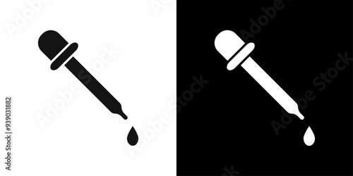 pipette icon flat line symbol set.