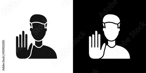 Rejection icon flat line symbol set.