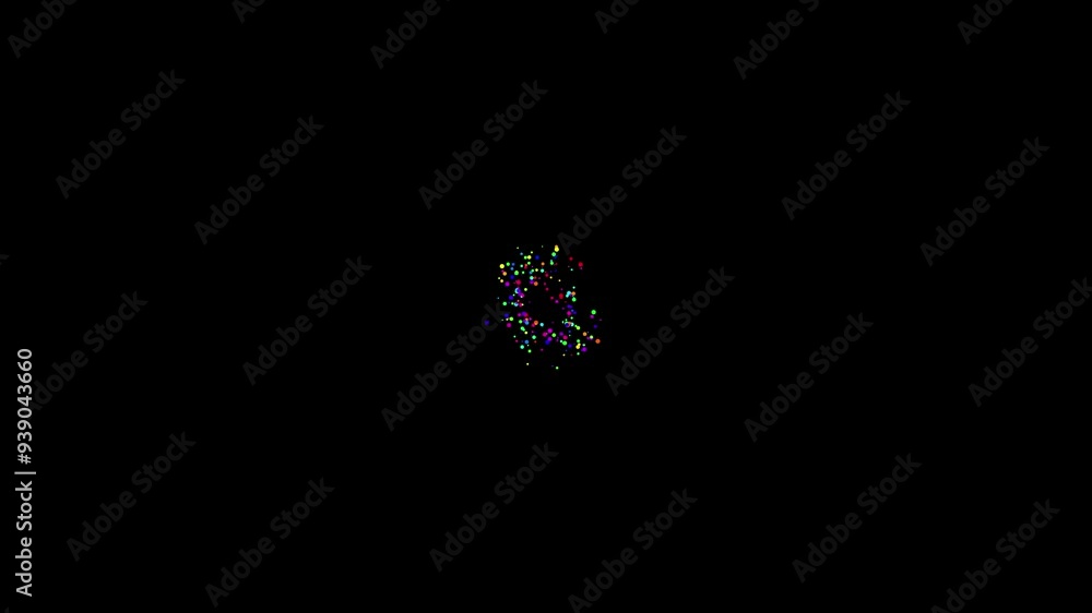 Oscillating Particles Collapsing into a Central Ring Animation Oscillating Particles Collapsing into a Central Ring Animation