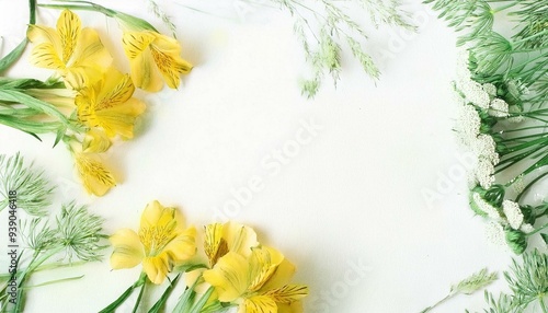 spring flowers frame