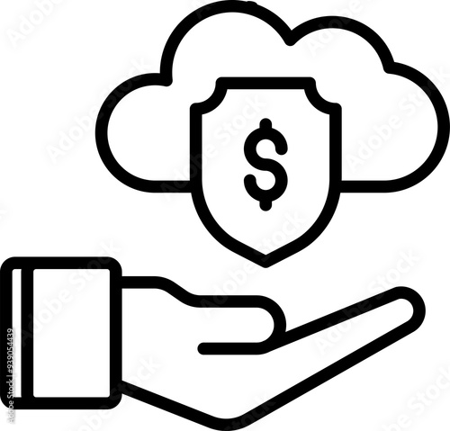 Insurance stroke and solid web icon set