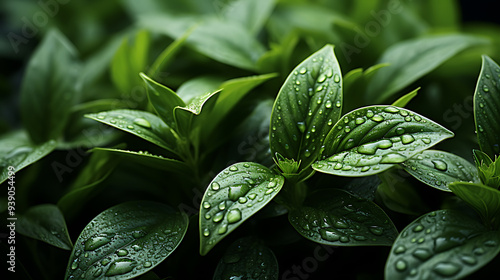 A verdant green plant serves as a captivating wallpaper. photo