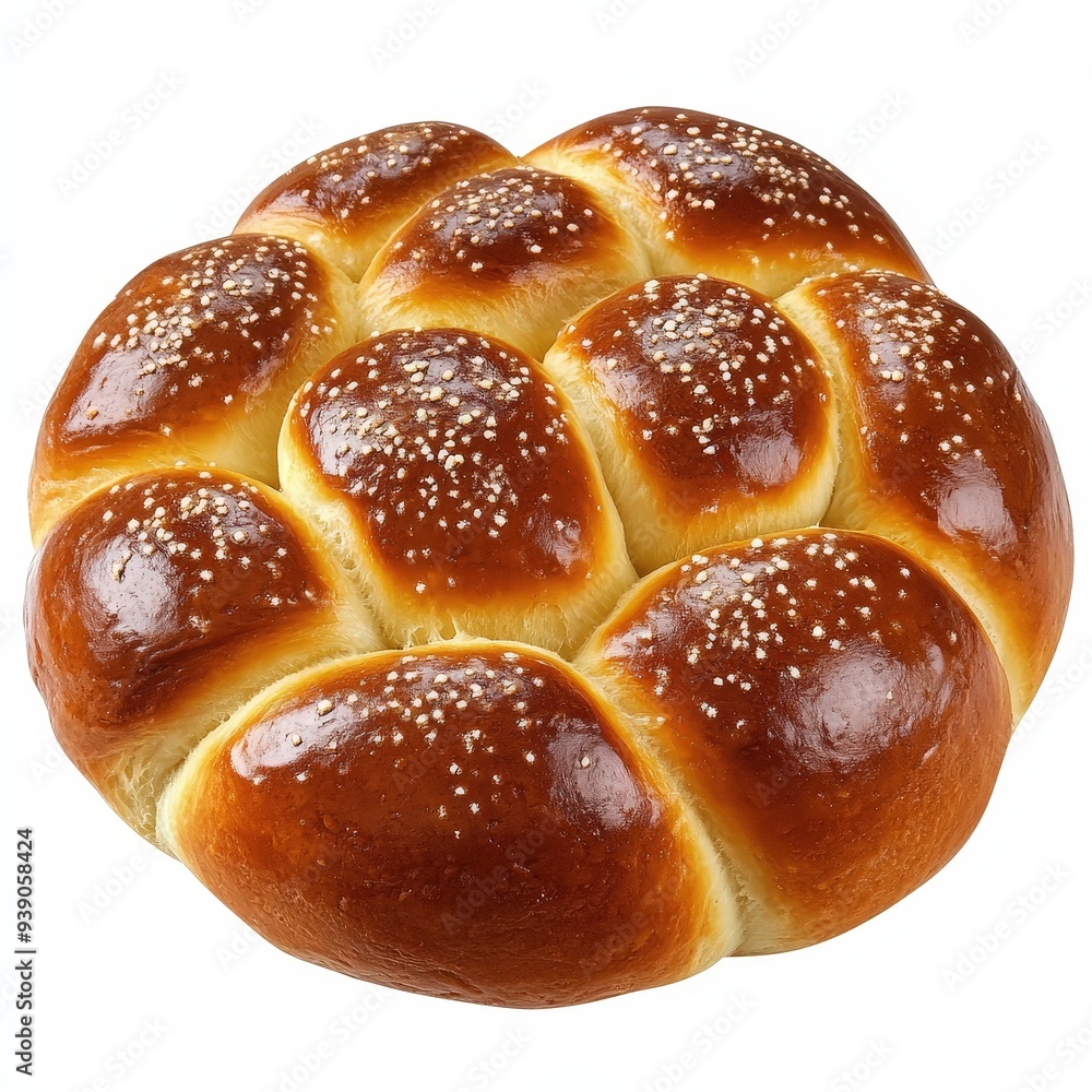 Brioche française sur fond blanc Brioche française sur fond blanc
