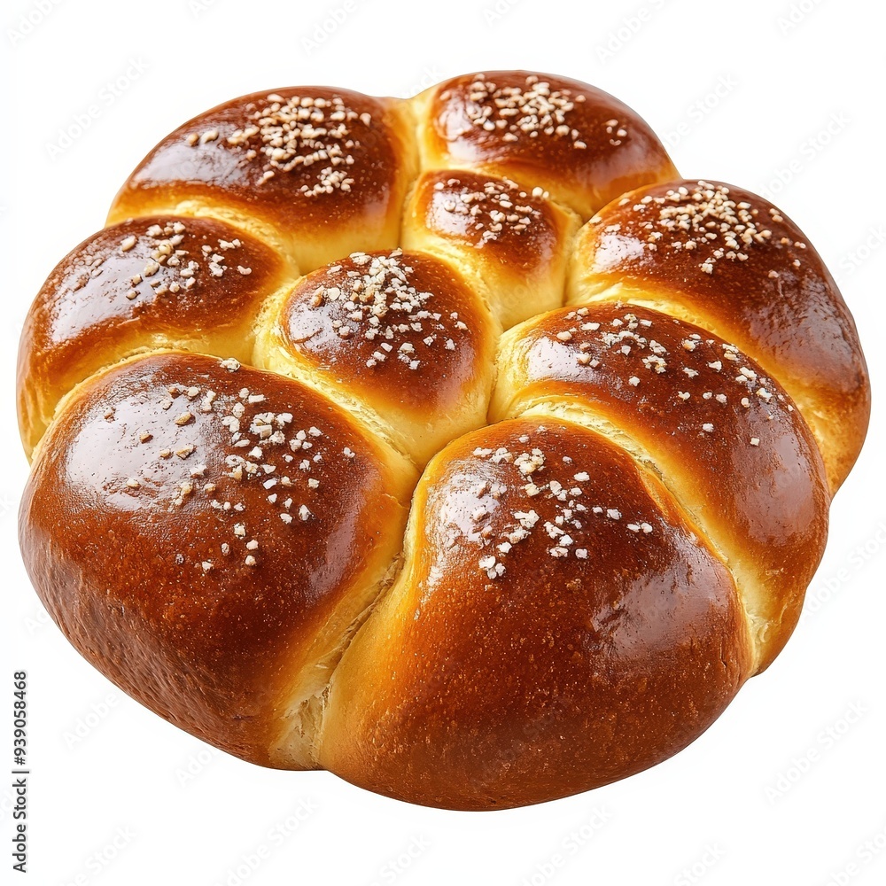 Brioche française sur fond blanc Brioche française sur fond blanc