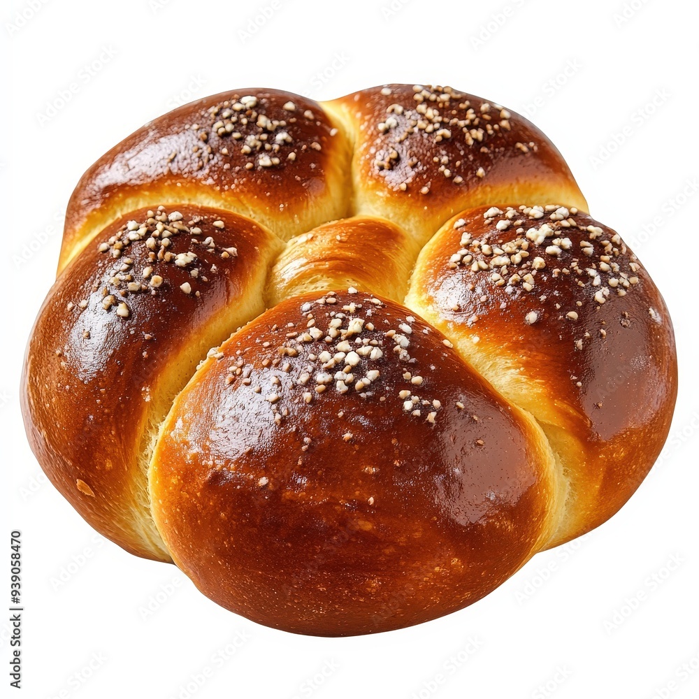 Brioche française sur fond blanc Brioche française sur fond blanc