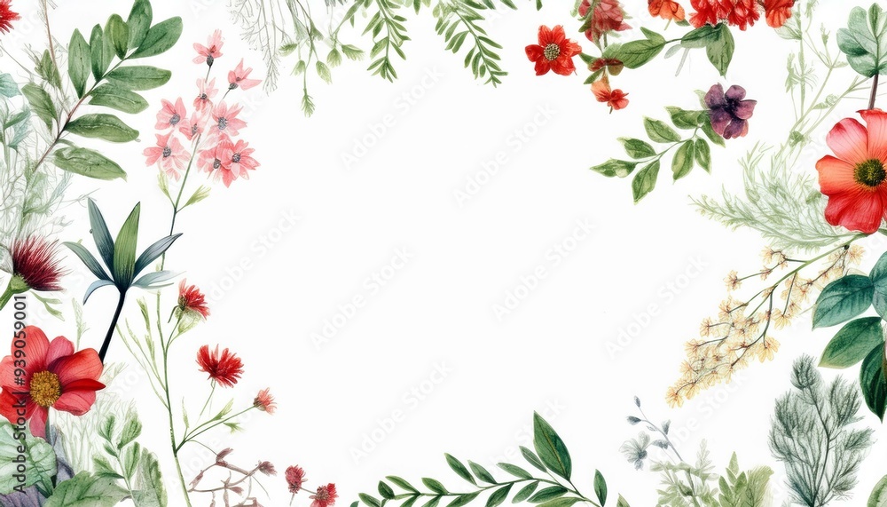 frame with flowers frame with flowers