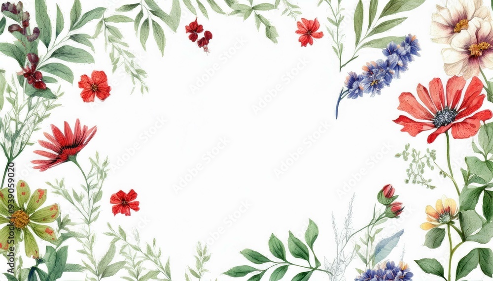 frame with flowers frame with flowers