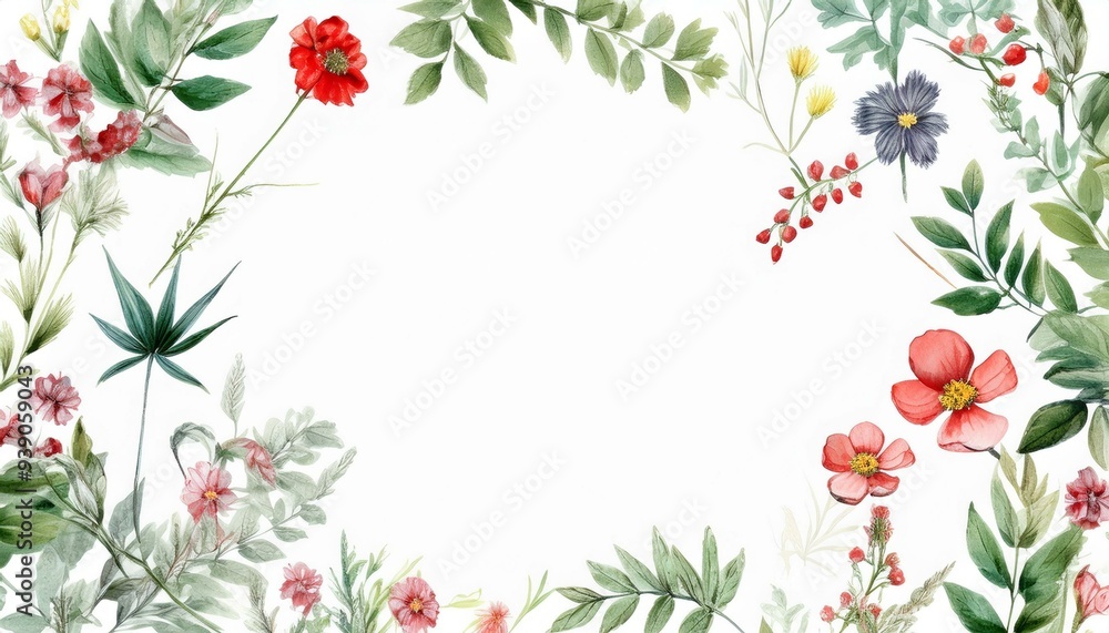 Fototapeta premium frame with flowers