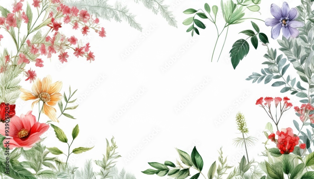 frame with flowers frame with flowers