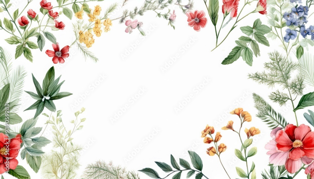 frame with flowers frame with flowers
