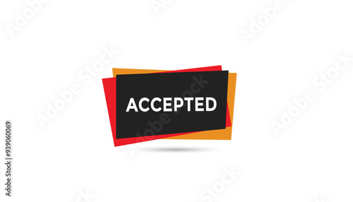 accept open button web banner templates. Vector Illustration 
