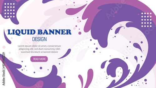 design flat liquid for banner