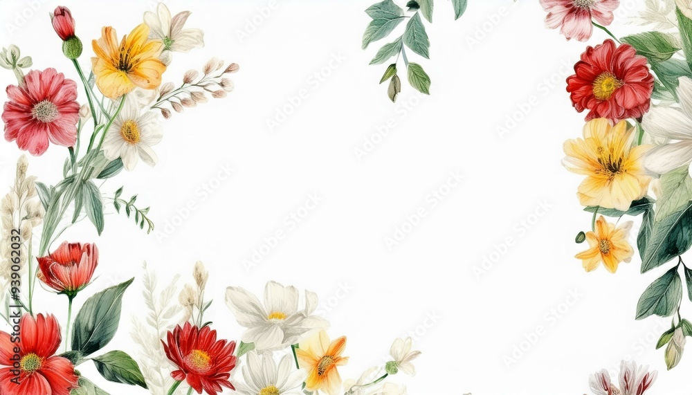 Fototapeta premium seamless pattern with flowers