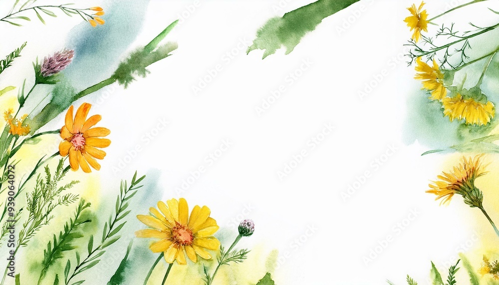 Obraz premium spring flowers frame