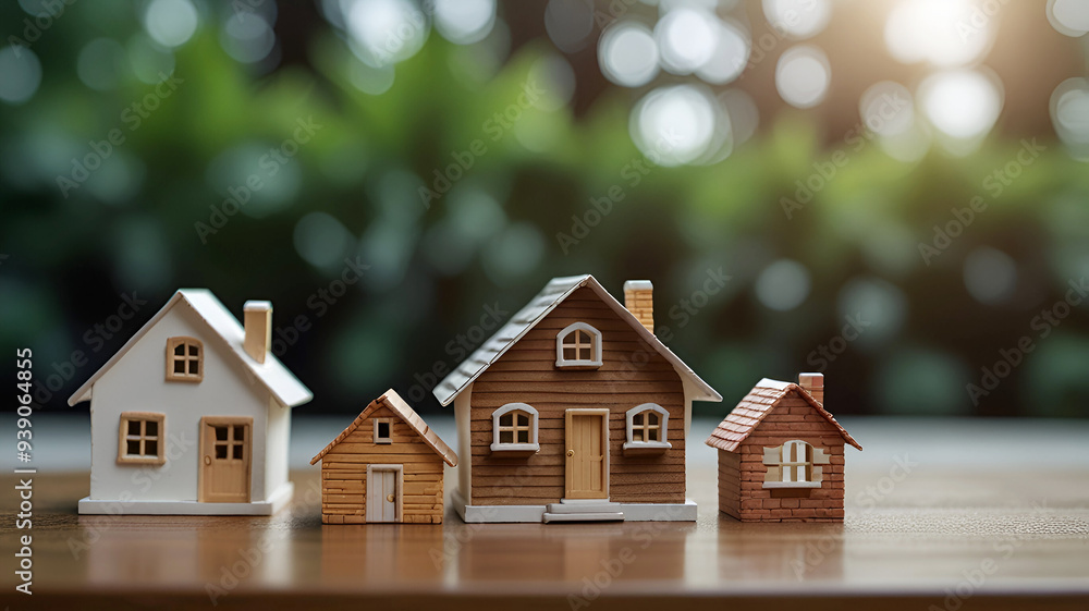 Home insurance for real estate agent protect house model. Ai generated Home insurance for real estate agent protect house model. Ai generated