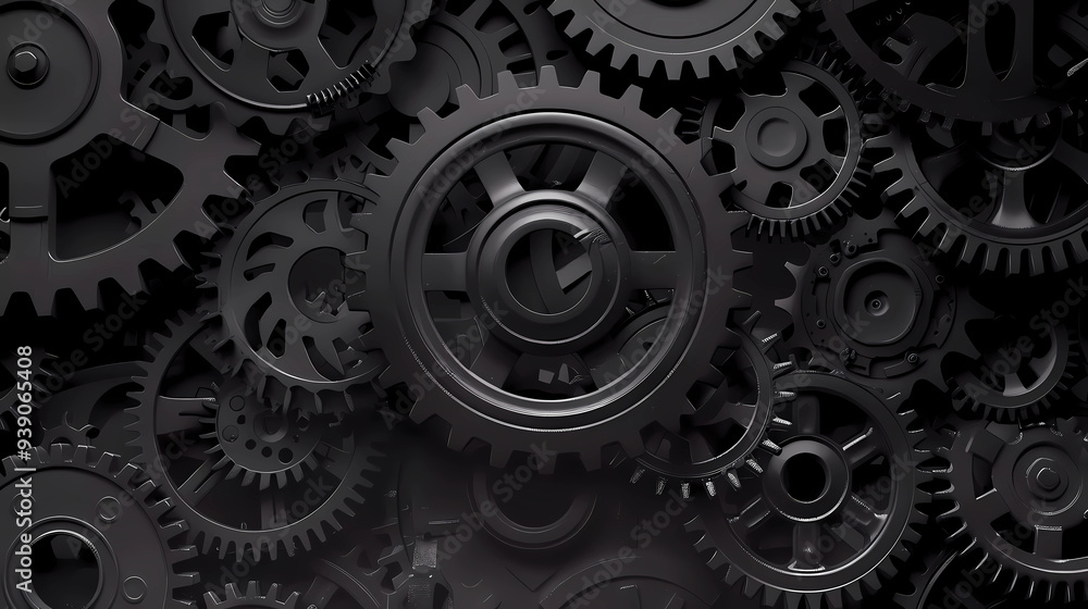 Gears Background in black color
Gears Background in black color