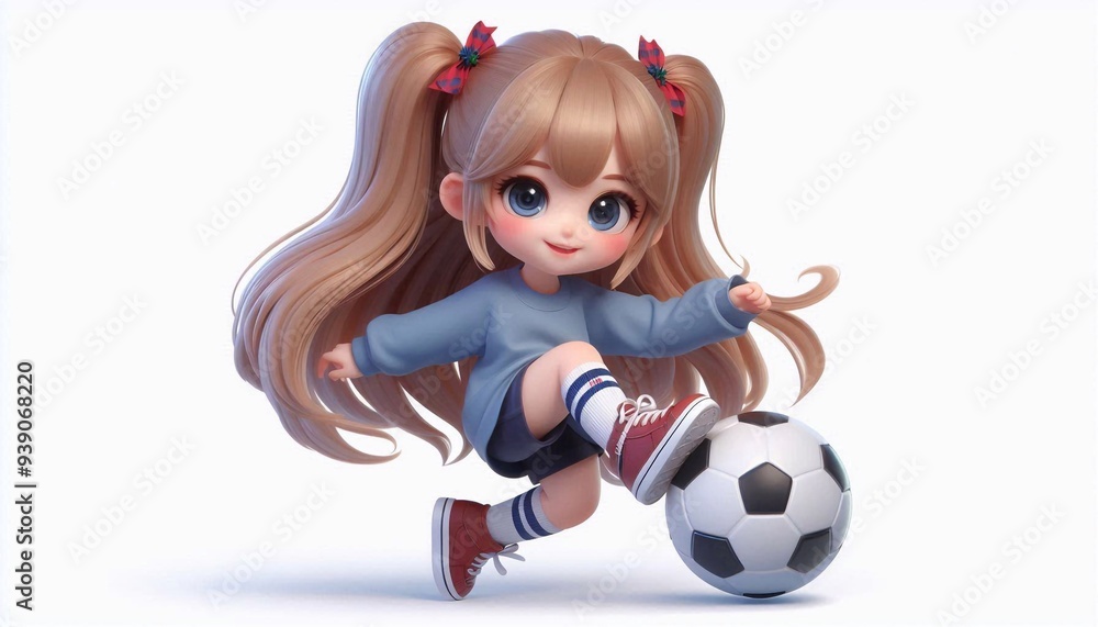 Kind spielt Fußball