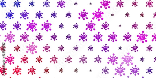 Light Multicolor vector background with covid-19 symbols.