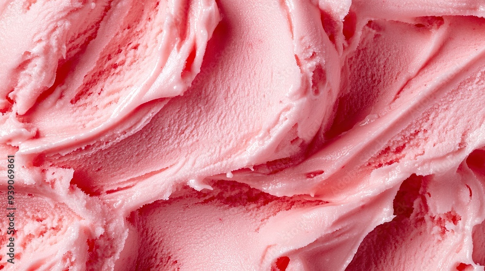 Strawberry ice-cream pattern or texture. Texture surface of ice cream. Background of strawberry ice cream close-up. Generative ai Strawberry ice-cream pattern or texture. Texture surface of ice cream. Background of strawberry ice cream close-up. Generative ai