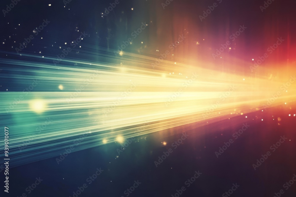 Abstract Light Burst with Stars on Colorful Gradient Background Abstract Light Burst with Stars on Colorful Gradient Background