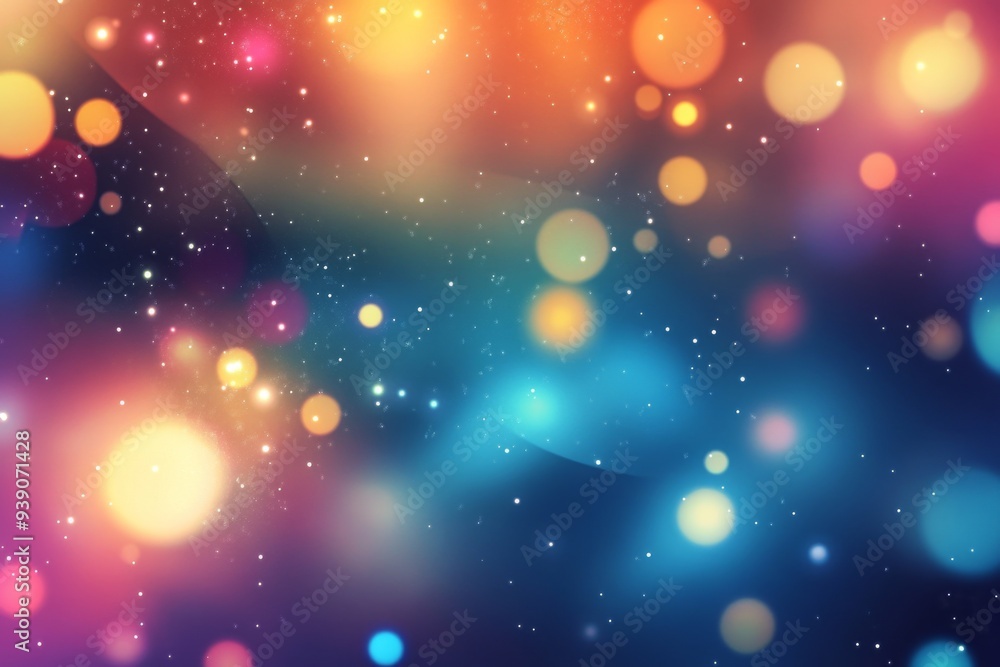 Vibrant Bokeh Lights in a Colorful Abstract Background Setting Vibrant Bokeh Lights in a Colorful Abstract Background Setting