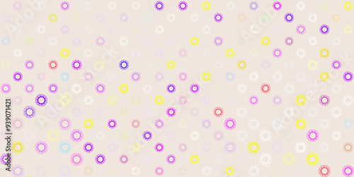 Light multicolor vector template with flu signs.