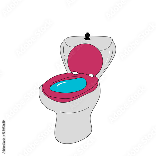 toilet bowl isolated on white