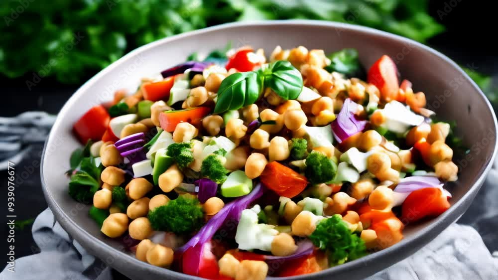 Delicious and nutritious salad ready to be enjoyed Delicious and nutritious salad ready to be enjoyed