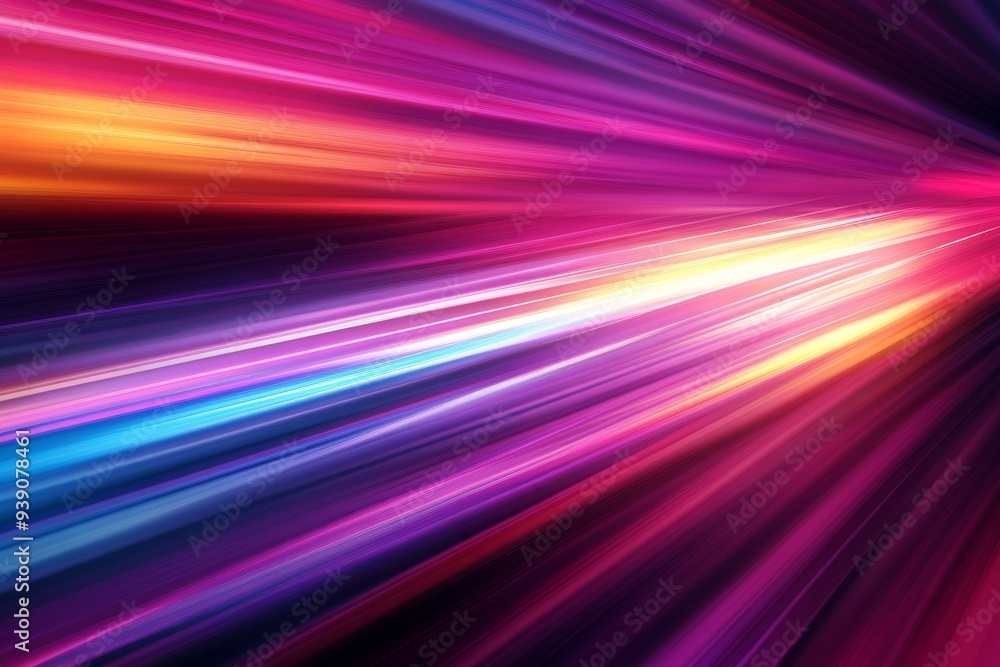 Vibrant Abstract Light Trails in Neon Spectrum Displaying Speed and Motion Vibrant Abstract Light Trails in Neon Spectrum Displaying Speed and Motion