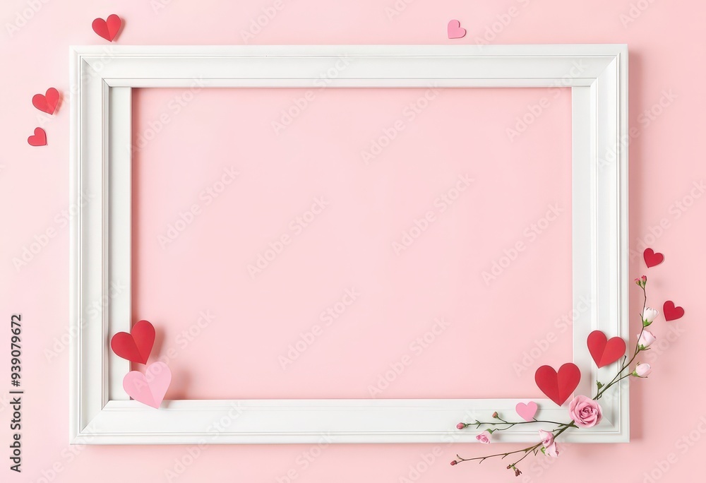 pink frame with hearts pink frame with hearts