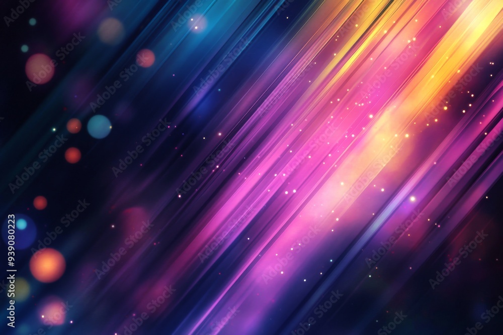 Abstract Light Streaks with Bokeh and Vibrant Colors in Motion Creating a Dynamic Atmospheric Vibe Abstract Light Streaks with Bokeh and Vibrant Colors in Motion Creating a Dynamic Atmospheric Vibe