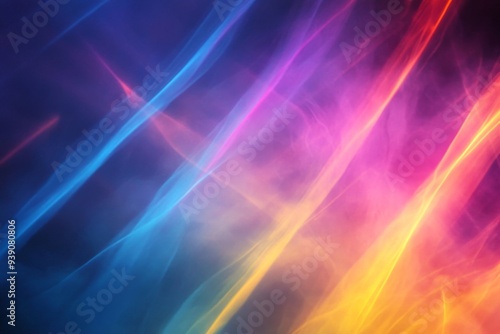 Vibrant Abstract Background with Colorful Light Streaks and Soft Gradient Colors