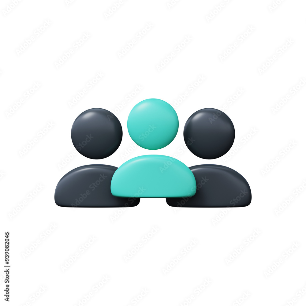 User group icon. 3d Social Networks Symbols. User group icon. 3d Social Networks Symbols.